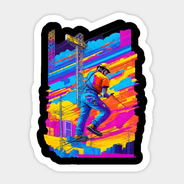 Lineman Design for the Awesome lineman Sticker by emeka